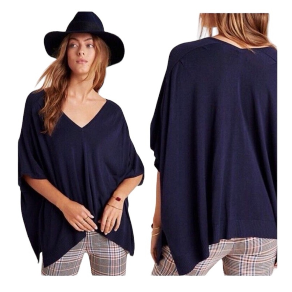 Anthropologie Clara lightweight knit sweater Blue Size Medium